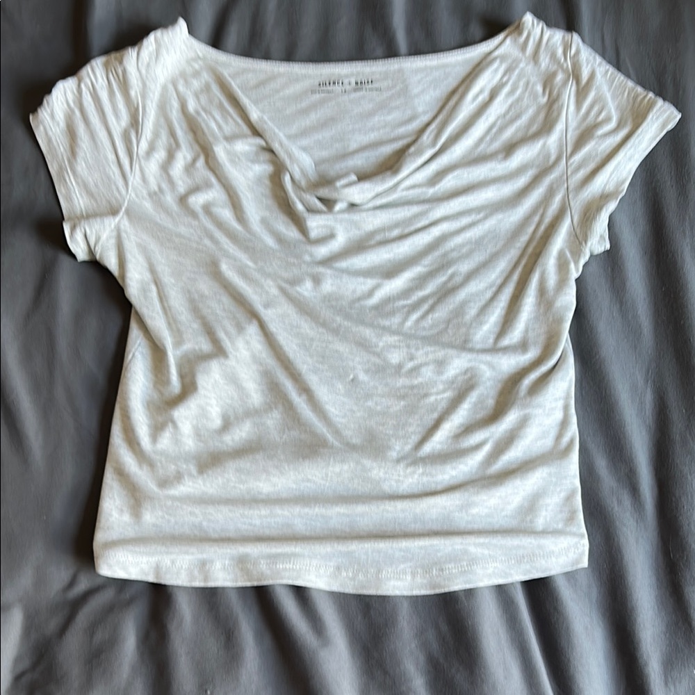 Cow Neck Women's Gray Top